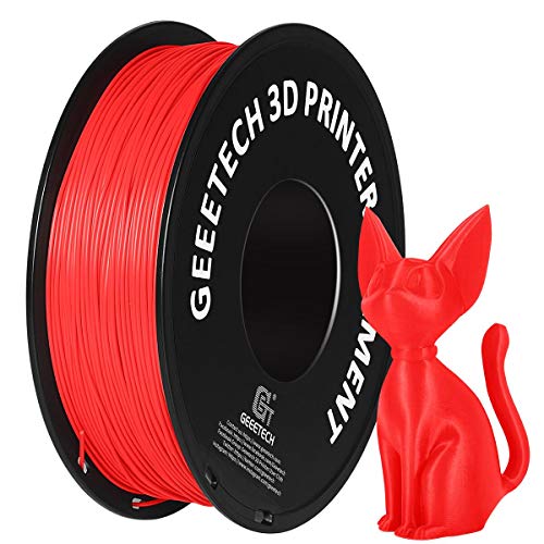 GEEETECH Filamento PLA 1.75mm para impresión 3D, 1kg Spool, Rojo