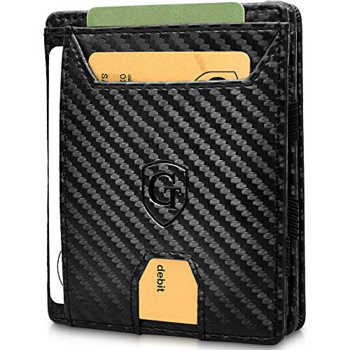 GenTo® FLAPLET I Magic Wallet - Protección certificada de RFID y NFC - Billetera Inteligente, Delgada y sin Compartimento para Monedas - Regalo para Hombres con Caja de Regalo