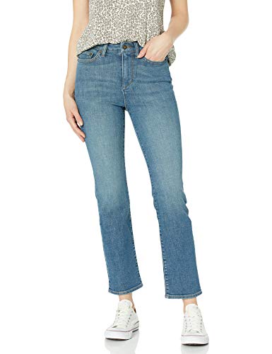 Goodthreads High Rise Slim Straight Jeans, Azul (Authentic Blue), 25