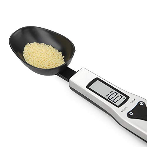 Gpure Cuchara para Báscula Digital 2 en 1 Balanza Cocina Precision 500g/ 0.1g con Pantalla LCD para Medir el Peso de Líquidos Sólidos como Azúcar/Café/Harina