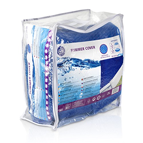 Gre CPR550 - Cobertor de Verano para Piscina Redonda de 550 cm de Diámetro, Color Azul