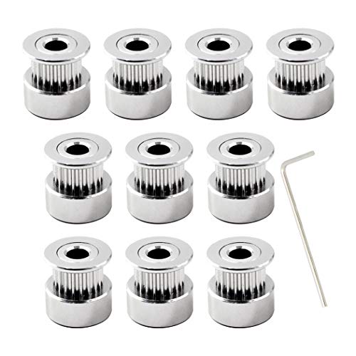 GT2 polea 20 dientes diámetro 5mm ancho de la correa 6mm para impresora 3d(Pack of 10,llave incluida) GT2 polea 20 dientes diámetro 5mm ancho de la correa 6mm para impresora 3d(Pack of 10,llave incluida)