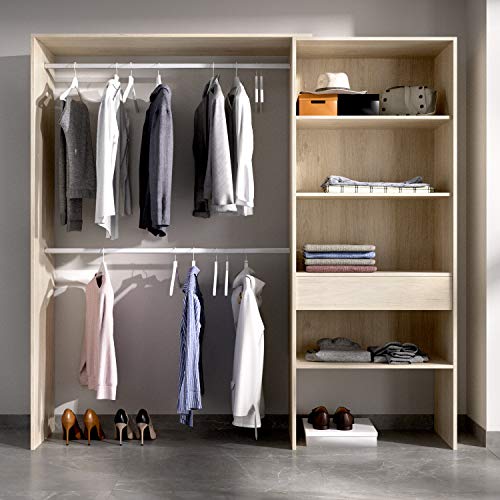 HABITMOBEL Vestidor para Dormitorio o Recibidor en Color Natural, Tres baldas, Medidas: Alto: 187 cm x Fondo: 40 cm x Ancho: 160 cm HABITMOBEL Vestidor para Dormitorio o Recibidor en Color Natural, Tres baldas, Medidas: Alto: 187 cm x Fondo: 40 cm x Ancho: 160 cm