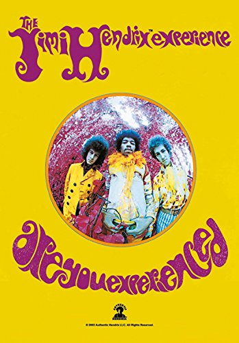 Heart Rock - Bandera Original ‘’Jimi Hendrix Are You Experienced’’ de Tela. Multicolor. Medidas: 110 x 75 x 0,1 cm
