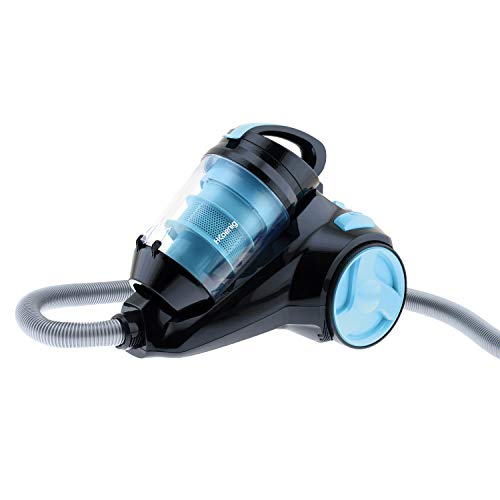 H.Koenig SLS890 - Aspirador sin bolsa multiciclónico silencioso +, Especial para Mascotas, 74 db , Filtro HEPA, Capacidad 2.5 l, Color Azul