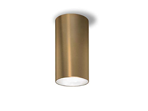 Homemania - Lámpara de Techo One, plafón, de Pared, Bronce, Aluminio, 10,5 x 10,5 x 21 cm, 1 LED, 15 W, 1097 LM, 3000 K, 220-240 V