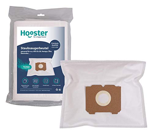 Hooster - 10 Bolsas para aspiradora AEG Vampyr 5200/5200.0/5200/0/5200-0 EL/Electronic/con Filtro de Polvo Fino