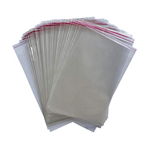 IBOO - Bolsas de plástico transparentes autoadhesivas OPP/bolsa de embalaje autoadhesivas para galletas, joyas, caramelos (100, 20 x 30 cm)