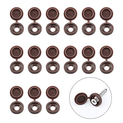 Increway - Fundas para tornillos (100 unidades), color marrón