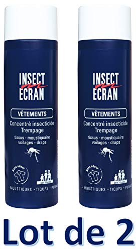 Insect Pantalla para ropa concentrada, insecticida de 200 ml, lote de 2 frascos