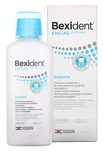 ISDIN Bexident Encías Uso Diario Colutorio, Previene el sangrado y la inflamación por gingivitis, Higiene bucal diaria 1 x 250 ml ISDIN Bexident Encías Uso Diario Colutorio, Previene el sangrado y la inflamación por gingivitis, Higiene bucal diaria 1 x 250 ml
