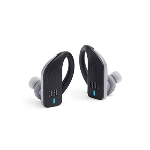 JBL Endurance Peak - Auriculares intraurales con Bluetooth para deporte, resistentes al agua, con micrófono y manos libres, batería de hasta 4h con carga extraíble de 24h, negro