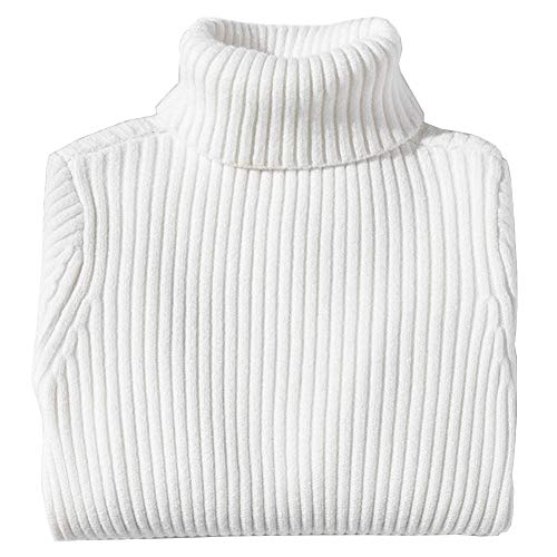Jersey de Cuello Alto Niños Niñas Suéter Grueso de Otoño Invierno Prendas de Punto de Manga Larga Blanco 150 Jersey de Cuello Alto Niños Niñas Suéter Grueso de Otoño Invierno Prendas de Punto de Manga Larga Blanco 150