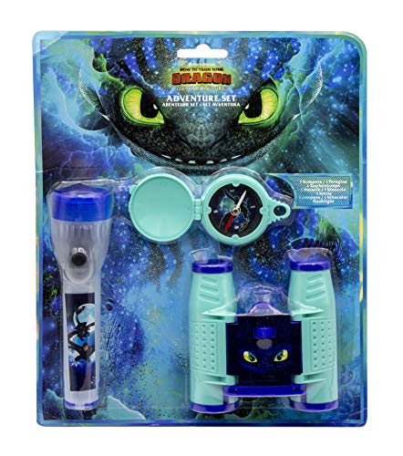 Joy Toy- Dragons Juego de 3 Piezas, prismáticos, brújula y Linterna en blíster, Color Azul Oscuro (1) Joy Toy- Dragons Juego de 3 Piezas, prismáticos, brújula y Linterna en blíster, Color Azul Oscuro (1)