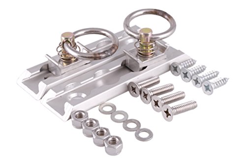 Juego de 2 rieles de sujeción de aluminio (12 cm), incluye 2 accesorios con ojales y material de fijación. Juego de 2 rieles de sujeción de aluminio (12 cm), incluye 2 accesorios con ojales y material de fijación.