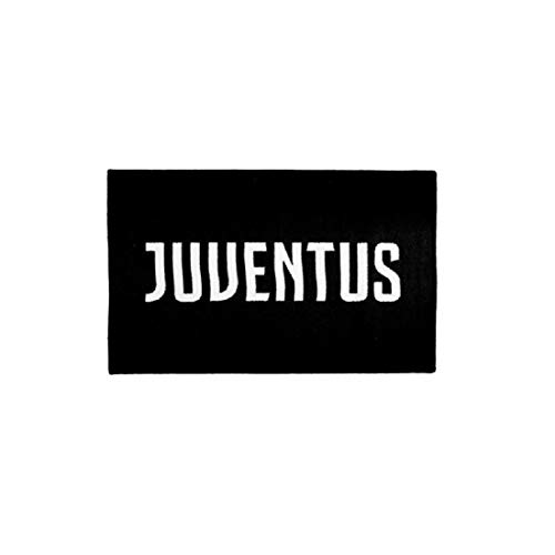 Juventus 3400 070 2131 Alfombra con Antideslizante, poliéster, Negro, 110 x 70 x 0,3 cm