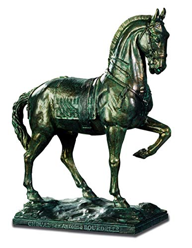 katerina prestigre - Figura decorativa (17/10,5/6 cm), diseño de caballo de Antoina, color bronce verde