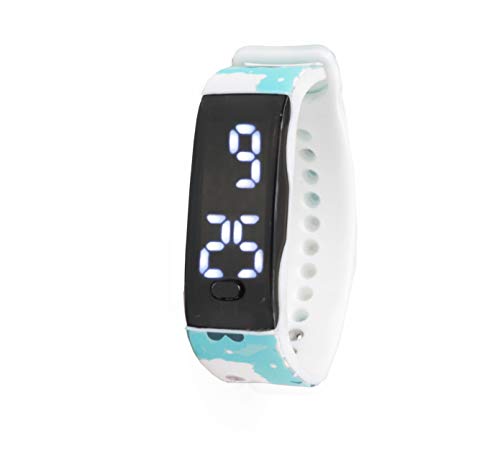 KIDDUS Reloj LED Digital para niña o niño. Pulsera de Silicona Suave. Pantalla Rectangular. Batería Japonesa reemplazable. Fácil de Leer y Aprender Las Horas. KI10225 Llamas Flat