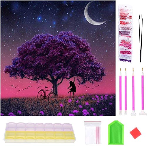 Kits de pintura de diamante 5d, Macllar DIY Diamond painting kit completo, kit de arte para adultos, niños, 30 * 30 cm para decoración del hogar, arte de pared de Navidad