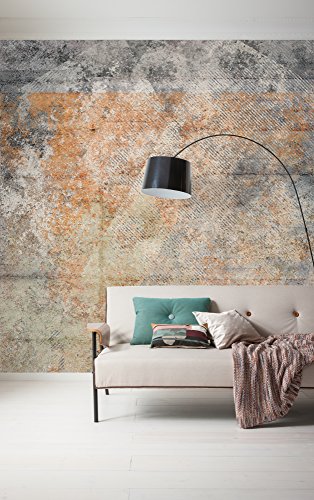 Komar 166-DV3 Papel pintado fotográfico de fieltro, decoración de pared, aspecto de hormigón, pared de piedra, 166-DV3, multicolor, 300 x 250 cm (ancho x alto)
