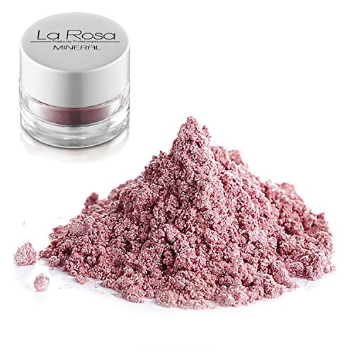 La Rosa maquillaje mineral nº 19 coral sombra de color rosa cálido, con brillo - 3 gr