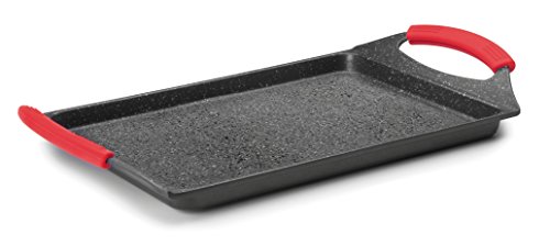 Lacor 24135-Plancha Grill Lisa Eco Piedra 33 x 25 cm-Negro, Aluminio, 34 cm