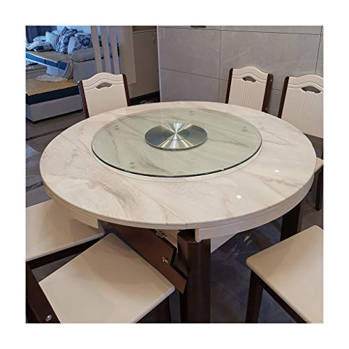 Lazy Susan Plato Giratorio, Plato para Servir, Bandeja Giratoria Redondo Grande De Mesa De Comedor De Vidrio Templado,