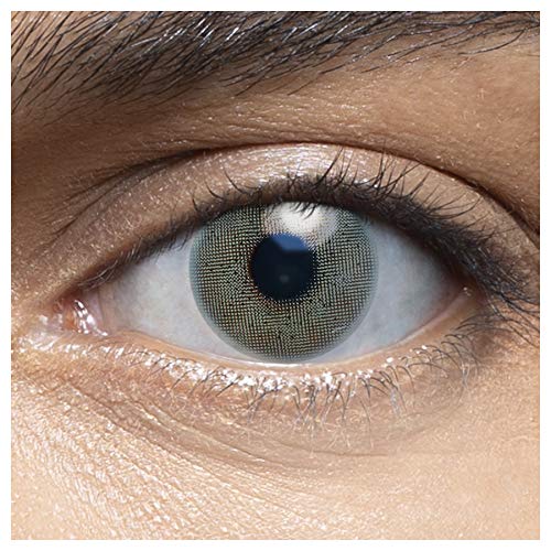 LENSART I Lentes de Contacto ACEITUNA VERDE 1 Par 2 Piezas I 0.00 Dioptrías sin dioptrías I Diámetro 14.00 I Blandos | Ojos Lentillas de Naturales Colores Azul, Blanco, Grises Marron