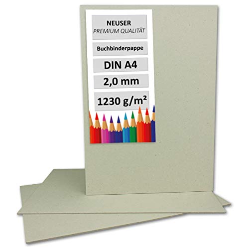 Libro Binder cartón DIN A4, grosor de 2 mm, gramaje: 1230 g/m², formato: 29,7 x 21 cm), color gris y marrón