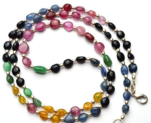 LKBEADS 1 hebra natural esmeralda rubí zafiro de 4 a 7 mm de ancho y 5 a 9 mm de largo suave Nugget Beads 63 cm de largo Código HIGH-11330 LKBEADS 1 hebra natural esmeralda rubí zafiro de 4 a 7 mm de ancho y 5 a 9 mm de largo suave Nugget Beads 63 cm de largo Código HIGH-11330