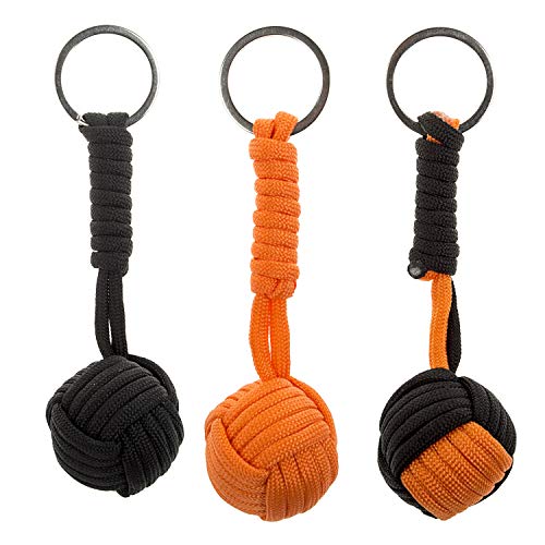 Lote de 3 llaves trenzadas con forma de bola | Puerta muy práctica | ideal para viajes de acampada | marca 100 % francesa