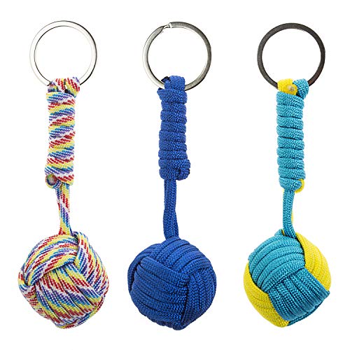 Lote de 3 llaves trenzadas con forma de bola | Puerta muy práctica | ideal para viajes de acampada | marca 100 % francesa Lote de 3 llaves trenzadas con forma de bola | Puerta muy práctica | ideal para viajes de acampada | marca 100 % francesa