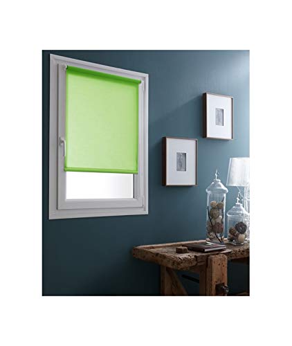 MADECOSTORE - Estor Enrollable, Color Verde Claro, 70 x 190 cm (Tela de 67 cm) MADECOSTORE - Estor Enrollable, Color Verde Claro, 70 x 190 cm (Tela de 67 cm)