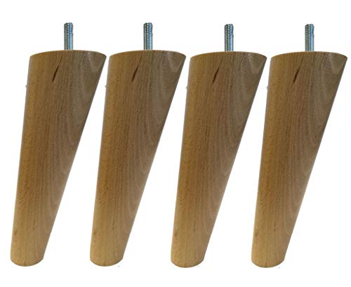 Margot Vintage compás – Juego de 4 Patas de somier, Madera, Barniz Natural, 7 x 7 x 20 cm Margot Vintage compás – Juego de 4 Patas de somier, Madera, Barniz Natural, 7 x 7 x 20 cm