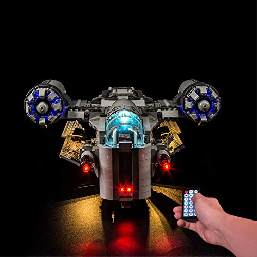 Mecotecn - Kit de iluminación LED para Lego 75292 Star Wars The Mandalorian Bounty Hunter Transport Starship (modelo Lego no incluido) - Versión de control remoto