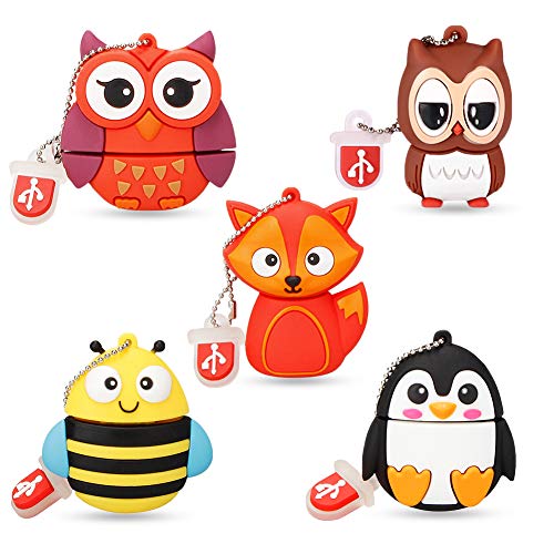 Memoria USB Linda 32GB 5 Piezas, Wiedeus Unidad Flash USB Linda con Forma de Animal, 5 x Regalos de Pen Drive Almacenamiento Externo Memoria USB Linda 32GB 5 Piezas, Wiedeus Unidad Flash USB Linda con Forma de Animal, 5 x Regalos de Pen Drive Almacenamiento Externo