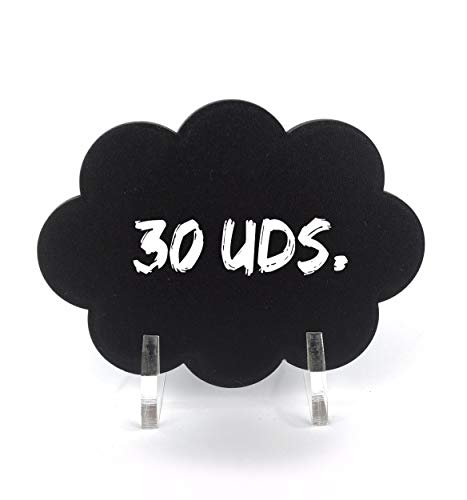 Mini Pizarra con Soporte metacrilato. 30 UDS. Cartel Pizarra Negra de Madera para tizas y rotuladores Efecto Tiza. Porta Precios, Letrero, número de mesas, en Fiestas, cumpleaños, Buffet Mini Pizarra con Soporte metacrilato. 30 UDS. Cartel Pizarra Negra de Madera para tizas y rotuladores Efecto Tiza. Porta Precios, Letrero, número de mesas, en Fiestas, cumpleaños, Buffet