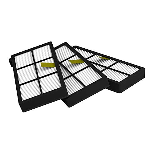 MIRTUX Pack 3 filtros Compatible con Roomba 800 y 900. Kit de repuestos de Filtro Serie 8 y 9. Recambio de reemplazo con Tres filtros hepa MIRTUX Pack 3 filtros Compatible con Roomba 800 y 900. Kit de repuestos de Filtro Serie 8 y 9. Recambio de reemplazo con Tres filtros hepa