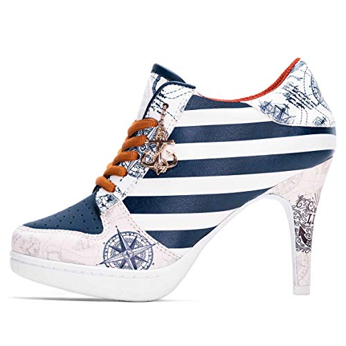 MISSY ROCKZ Welcome on Board 2.0 White/Blue, tamaño: EU, color Multicolor, talla 38 EU