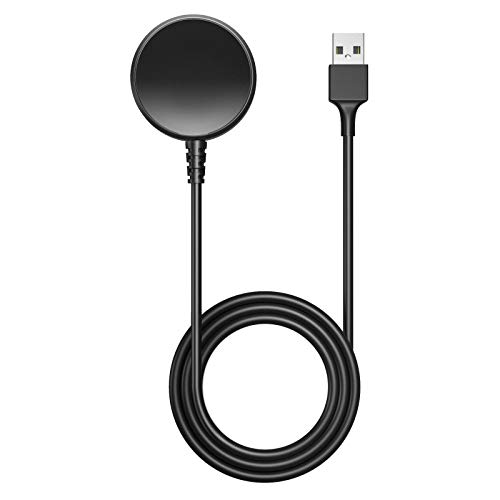 MoKo Base de Cargador Reemplazable Compatible con Samsung Galaxy Watch 3 45mm 41mm/Galaxy Watch Active 2 44mm 40mm/Galaxy Watch Active 1 40mm, Cable de Carga USB 3,3ft 100cm - Negro MoKo Base de Cargador Reemplazable Compatible con Samsung Galaxy Watch 3 45mm 41mm/Galaxy Watch Active 2 44mm 40mm/Galaxy Watch Active 1 40mm, Cable de Carga USB 3,3ft 100cm - Negro