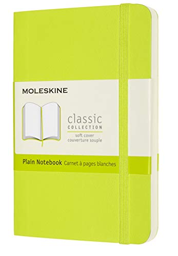Moleskine - Cuaderno Clásico con Hojas en Blanco, Tapa Blanda y Cierre con Goma Elástica, Tamaño de Bolsillo 9 x 14 cm, Color Verde Limón, 192 páginas