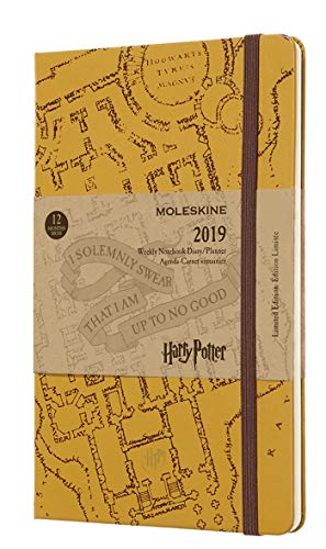 Moleskine DHP12WN3Y19 - Libreta semanal 12m de edición limitada Harry Potter, grande, color beige