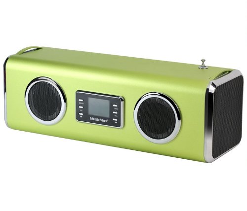 MusicMan 4014 - Altavoz portátil (batería de li-ion, potencia eléctrica 14 W, ruido de 45 dB) color verde limon