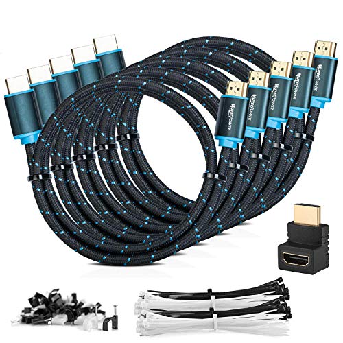 MutecPower 5 Piezas 1m Cable HDMI 2.0 - Cable de Alta Velocidad con Ethernet Soportes Ultra HD 3D 4Kx2K/60HZ y 2160p/Full HD 1080p - 30 AWG - ARC/CEC - Cable Triple blindado - 1 Metro Negro MutecPower 5 Piezas 1m Cable HDMI 2.0 - Cable de Alta Velocidad con Ethernet Soportes Ultra HD 3D 4Kx2K/60HZ y 2160p/Full HD 1080p - 30 AWG - ARC/CEC - Cable Triple blindado - 1 Metro Negro