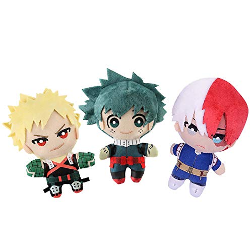 My Hero Academia Peluche Anime Boku No Hero Academia Peluche Todoroki Shoto Giocattolo Farcito Peluche Ciondolo Charm Portachiavi Izuku Midoriya Peluche Regalo