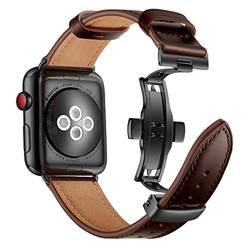 Myada Compatible para Apple Watch 42mm Correa Piel, Correas Apple Watch Series 4 44mm, Pulsera Apple Watch 4 Metal de con Cierre Magnético, Pulsera Reemplazo para iWatch Serie 1/2/3/4 Myada Compatible para Apple Watch 42mm Correa Piel, Correas Apple Watch Series 4 44mm, Pulsera Apple Watch 4 Metal de con Cierre Magnético, Pulsera Reemplazo para iWatch Serie 1/2/3/4
