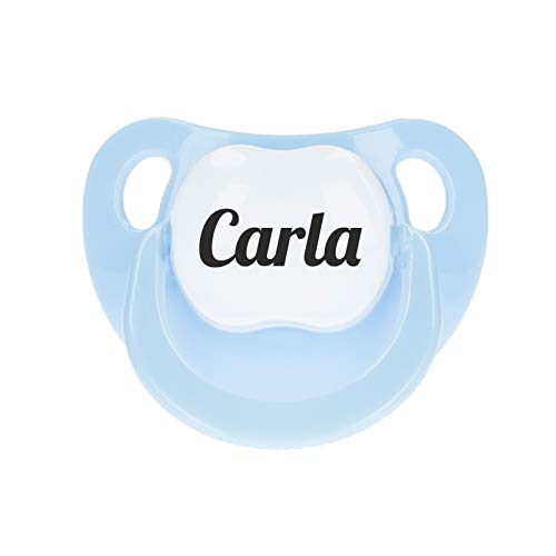 NANNUK - Chupete personalizado con nombre (Azul, 0-6 meses) NANNUK - Chupete personalizado con nombre (Azul, 0-6 meses)