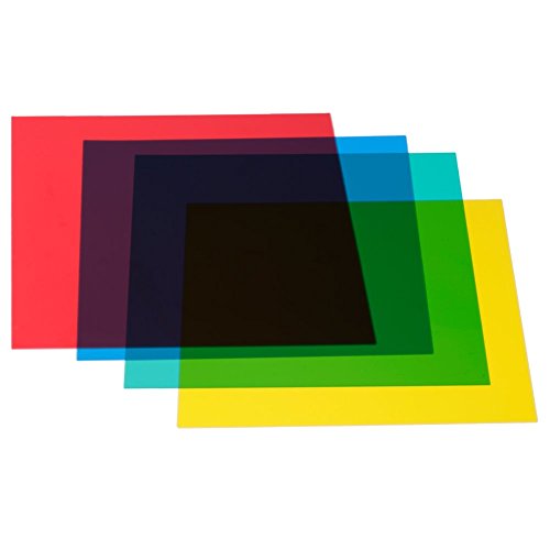 Neewer® - Juego de 4 geles de corrección de color de 30 x 30 cm, hoja de película de filtro de gel para luz de vídeo, luz estroboscópica de flash de estudio, incluye: (1) Gel de color rojo + (1) Gel de color amarillo + (1) Gel de color verde + (1) Gel de Neewer® - Juego de 4 geles de corrección de color de 30 x 30 cm, hoja de película de filtro de gel para luz de vídeo, luz estroboscópica de flash de estudio, incluye: (1) Gel de color rojo + (1) Gel de color amarillo + (1) Gel de color verde + (1) Gel de