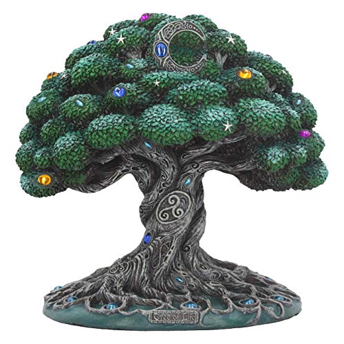Nemesis Now - Figura Decorativa (22 cm), diseño de árbol de la Vida, Color Verde
