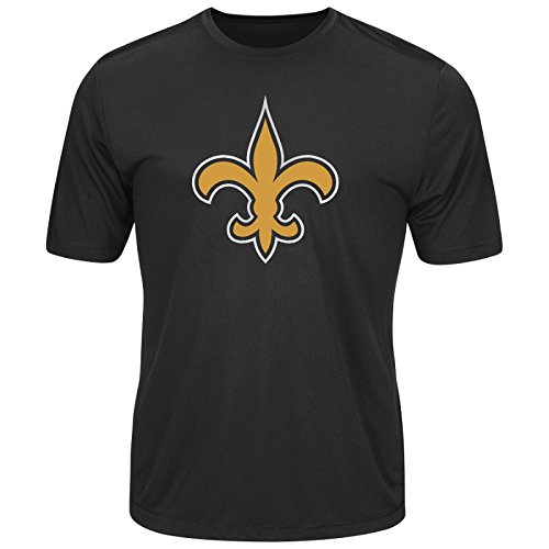 New Orleans Saints Logo Tech Cool Base camiseta de color negro, New Orleans Saints, Negro